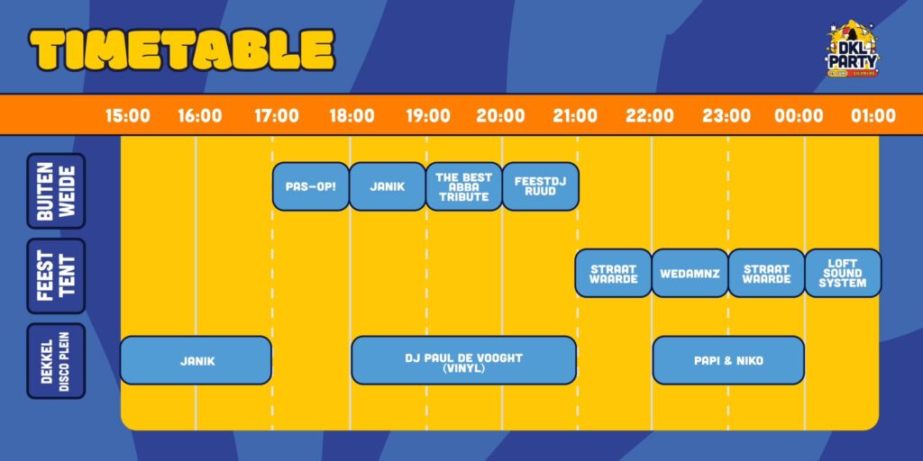 Timetable DKL party 2024